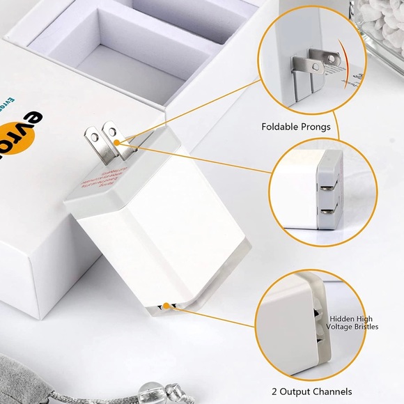 Evron Air Ionizers for Home,Negative Ion Plug In Filterless Folding Prongs - Picture 8 of 8